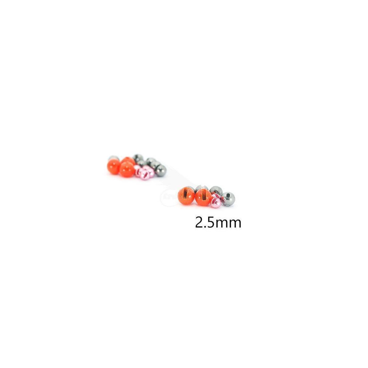 TROUT LINE Slotted Tungsten Beads 2,5mm Silver