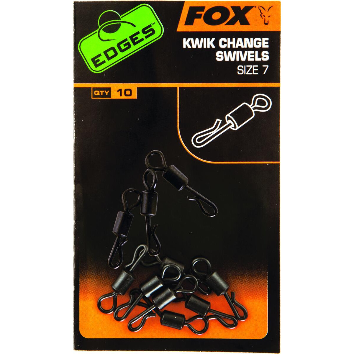 FOX Edges Kwik Change Swivels Size 7 10pcs