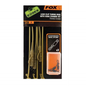 FOX EDGES™ Lead Clip Tubing Rig - Trans Khaki