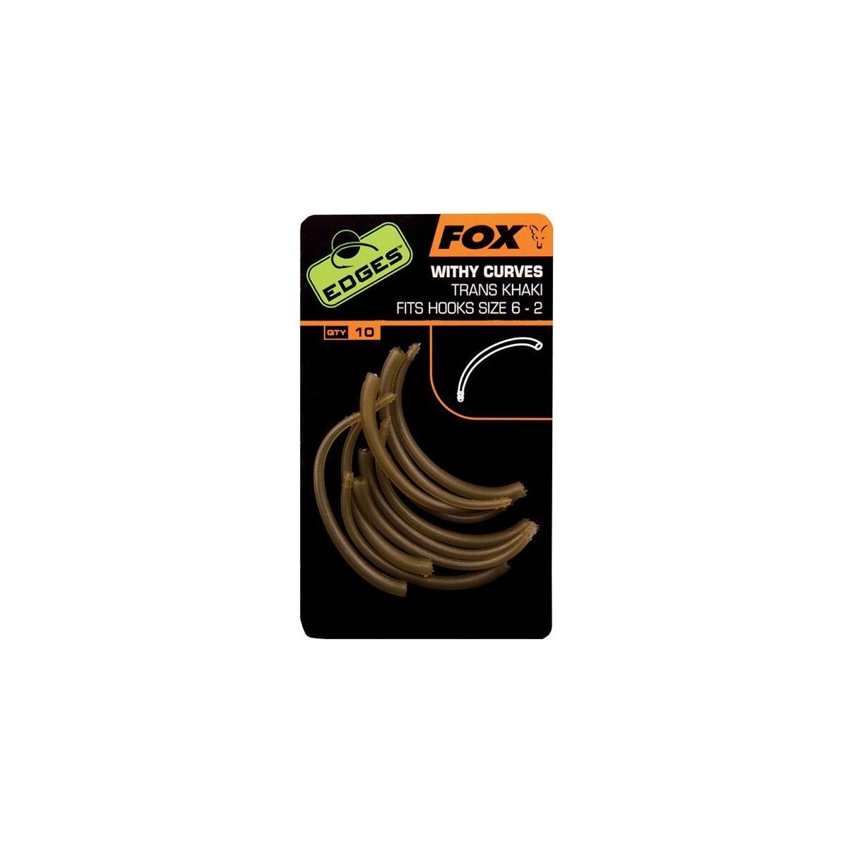 FOX EDGES™ Withy Curve Adaptor - Trans Khaki Hook 6 - 