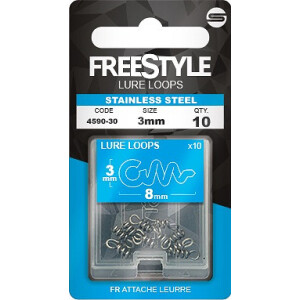 SPRO FREESTYLE Reload Stainless Lure Loop 3mm 10Stk.