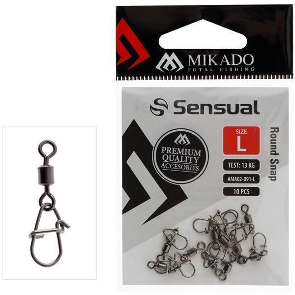 MIKADO Round Snap mit Wirbel - Größe XL 10Stk