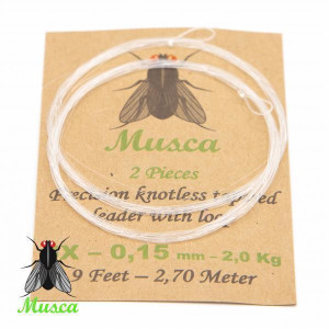 Musca Tapered Leader 9ft 0,18mm 4x