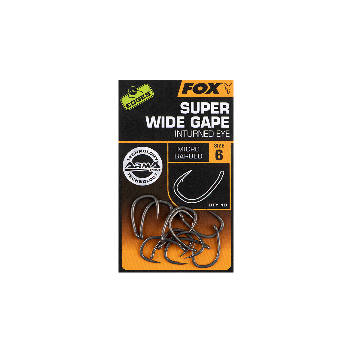 FOX Edges Armapoint Super Wide Gape Inturned Eye Size 6