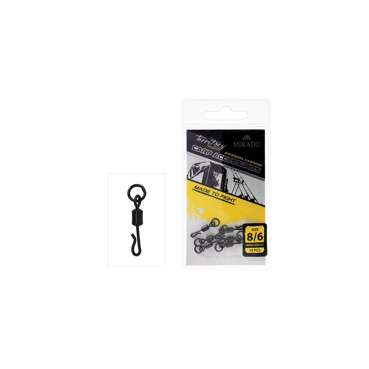 MIKADO Wirbel Quick Change mit Split-Ring #8 10Stk.