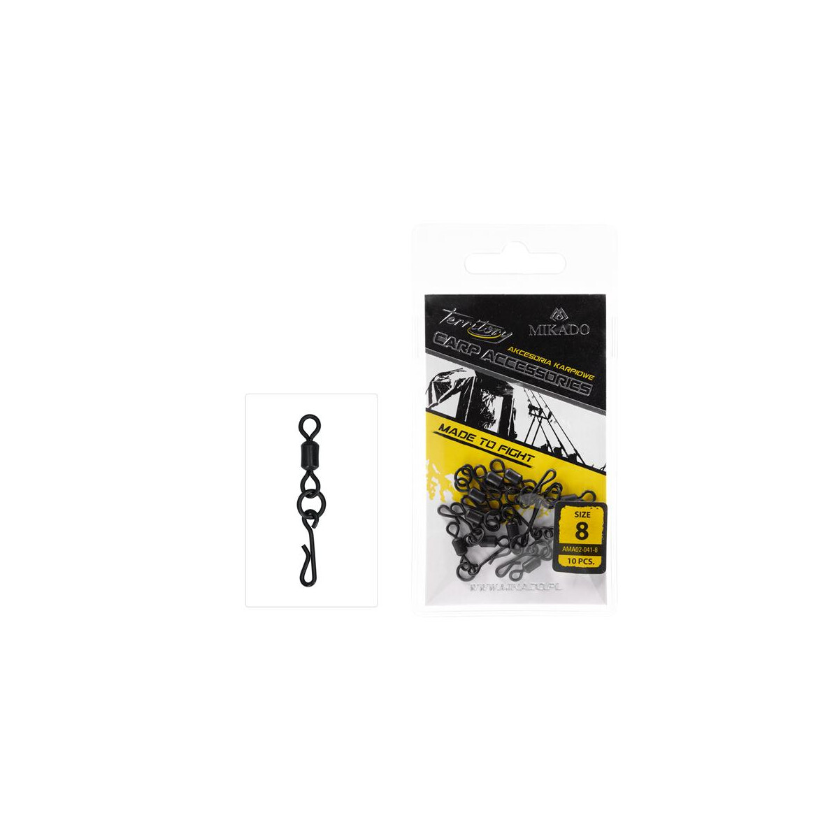 MIKADO Wirbel mit Quick Change Snap #8 10Stk.