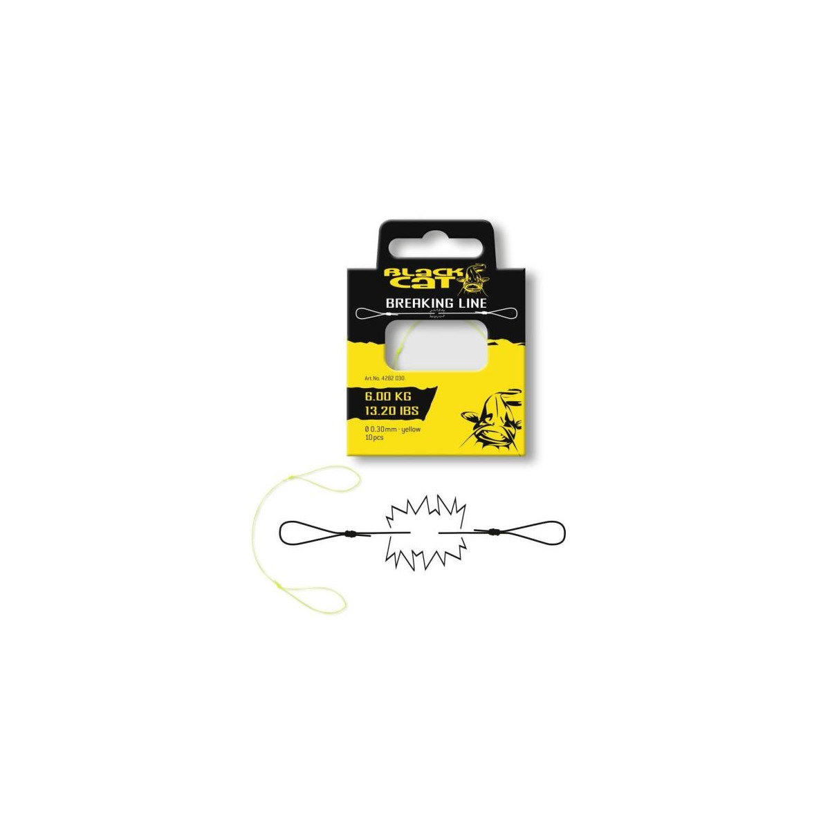 BLACK CAT Breaking Line gelb 6,00kg 13,20lbs...