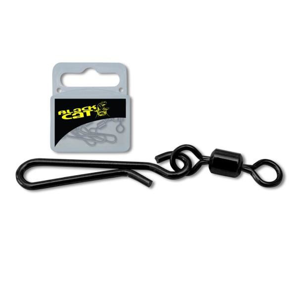 BLACK CAT Uni Clip schwarz matt 5Stück