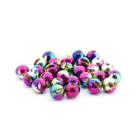 Slotted Rainbow Tungsten Beads 3mm