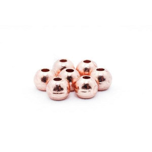 Slotted Colored Tungsten Beads 2,5mm copper