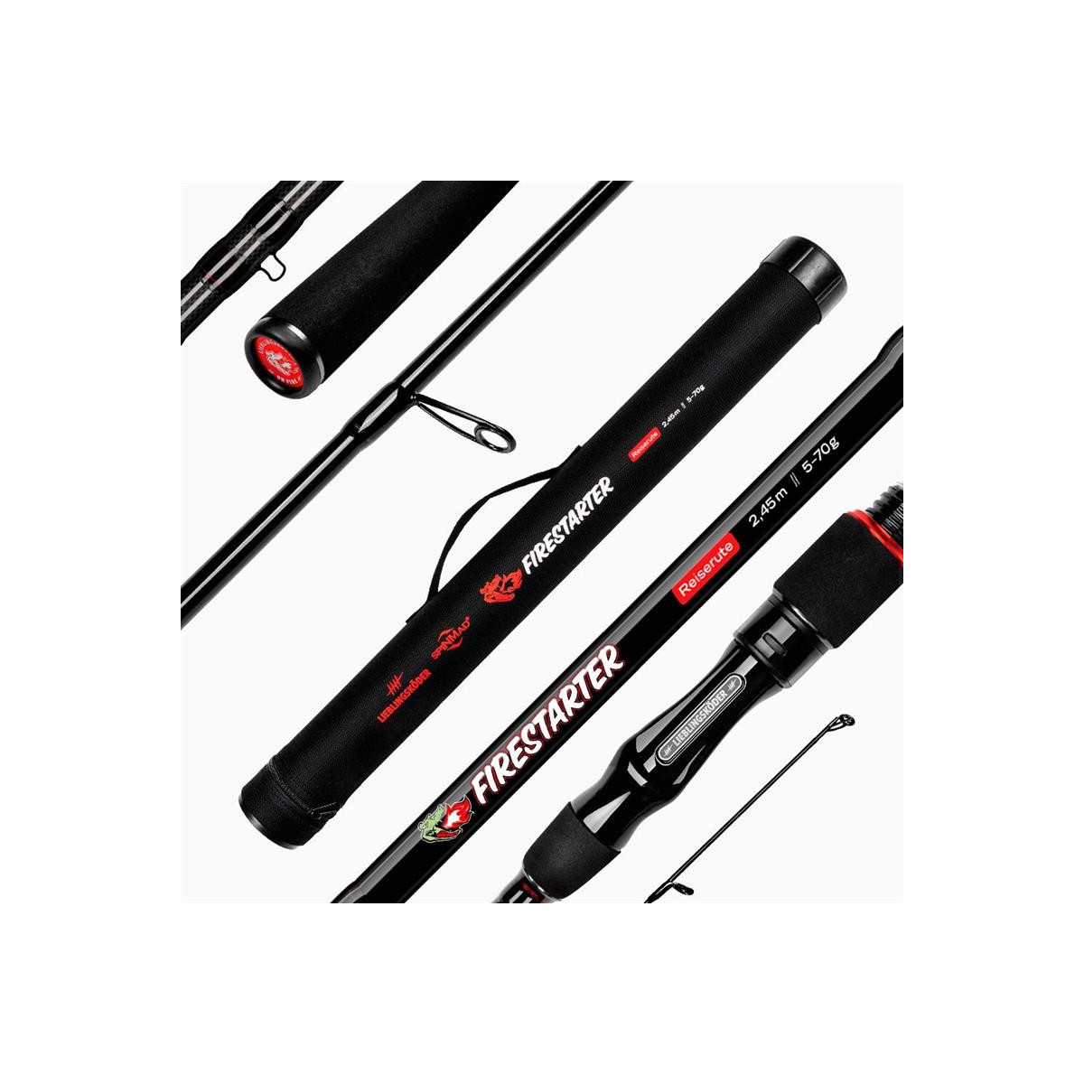 LIEBLINGSKÖDER Firestarter Reiserute 2,45m 5-70g