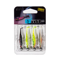 FOX RAGE Micro Tiddler Fast Mixed UV Colour Lure Pack loaded