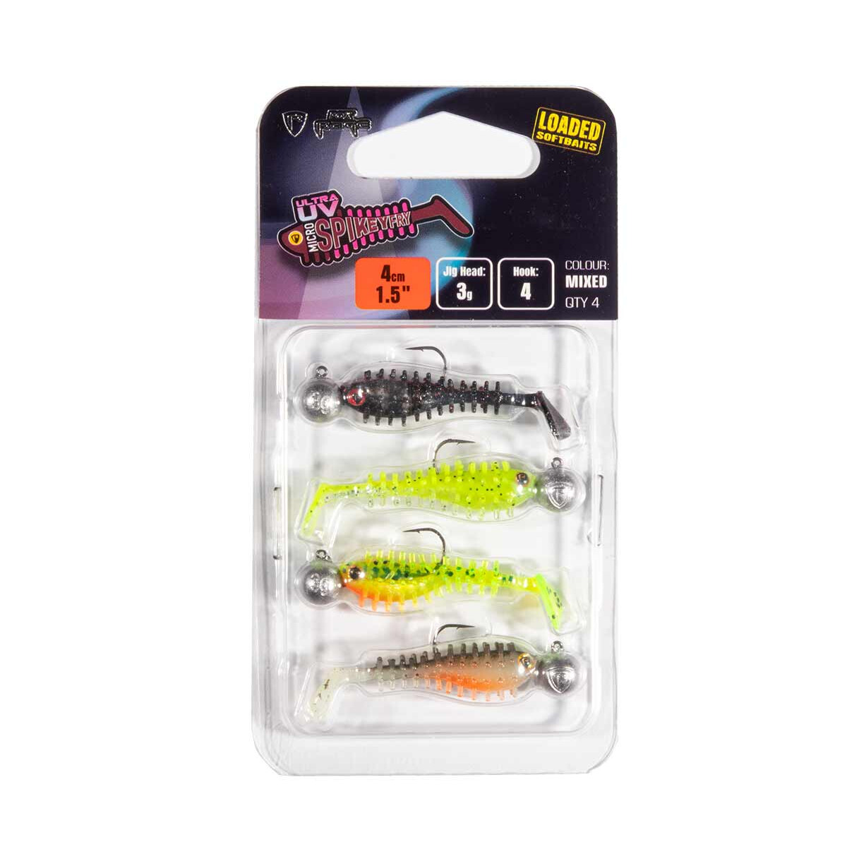 FOX RAGE Micro Spikey Fry Mixed UV Colour Pack loaded N...