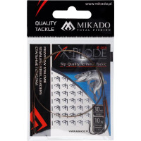 MIKADO Stahlvorfach mit Plättchen-Haken Braun #2/0 30cm 10kg 2St.