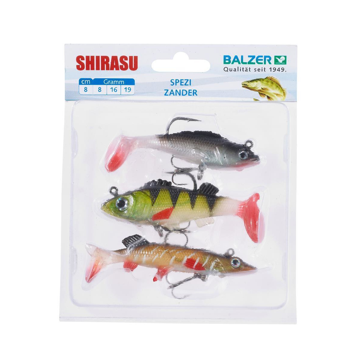 BALZER Shirasu Zielfisch-Set Barsch/Forelle 6cm (4g, 7g...
