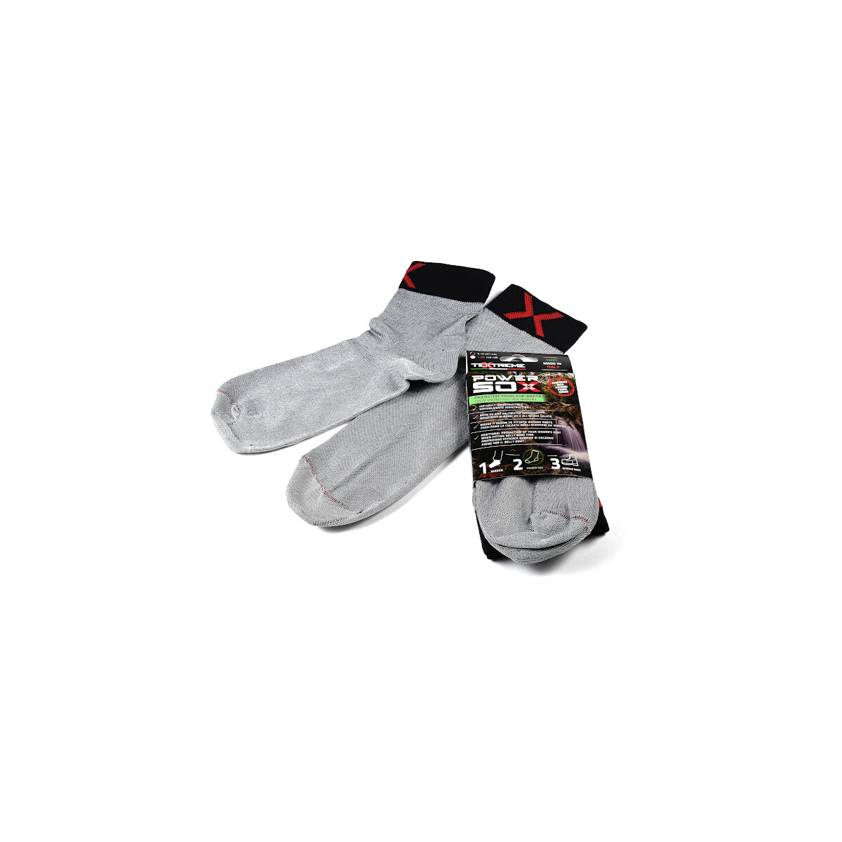 TEXTREME Power Sox Large-Extra Large - Metallic Gray