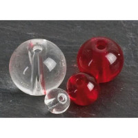 IRON CLAW Glass Beads red 10mm