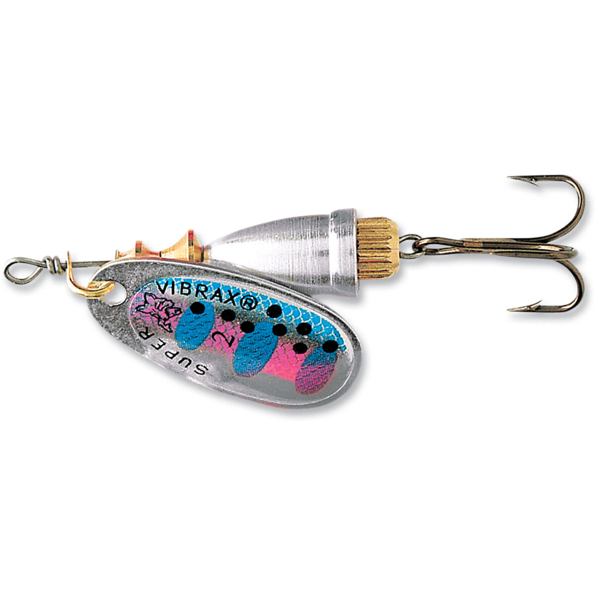 BLUE FOX Vibrax Fluorescent Rainbow Trout