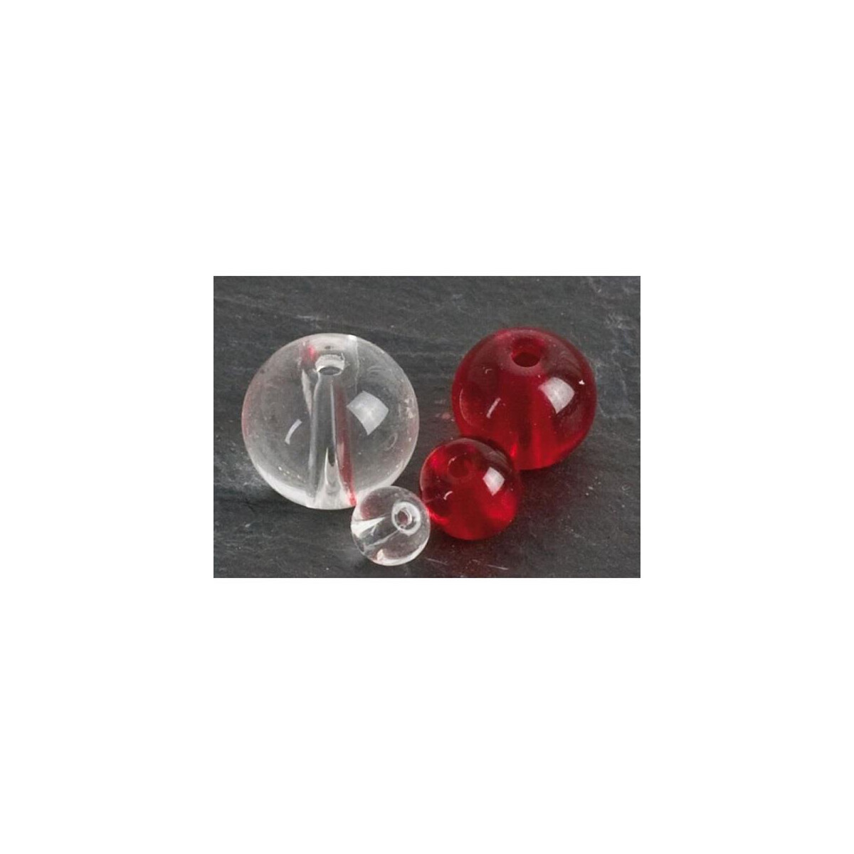 IRON CLAW Glass Beads red