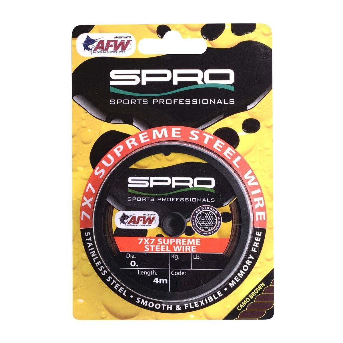 SPRO 7x7 AFW Supreme Steel Wire 4m