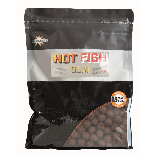 DYNAMITE BAITS Boilies Hot Fish & GLM 1kg