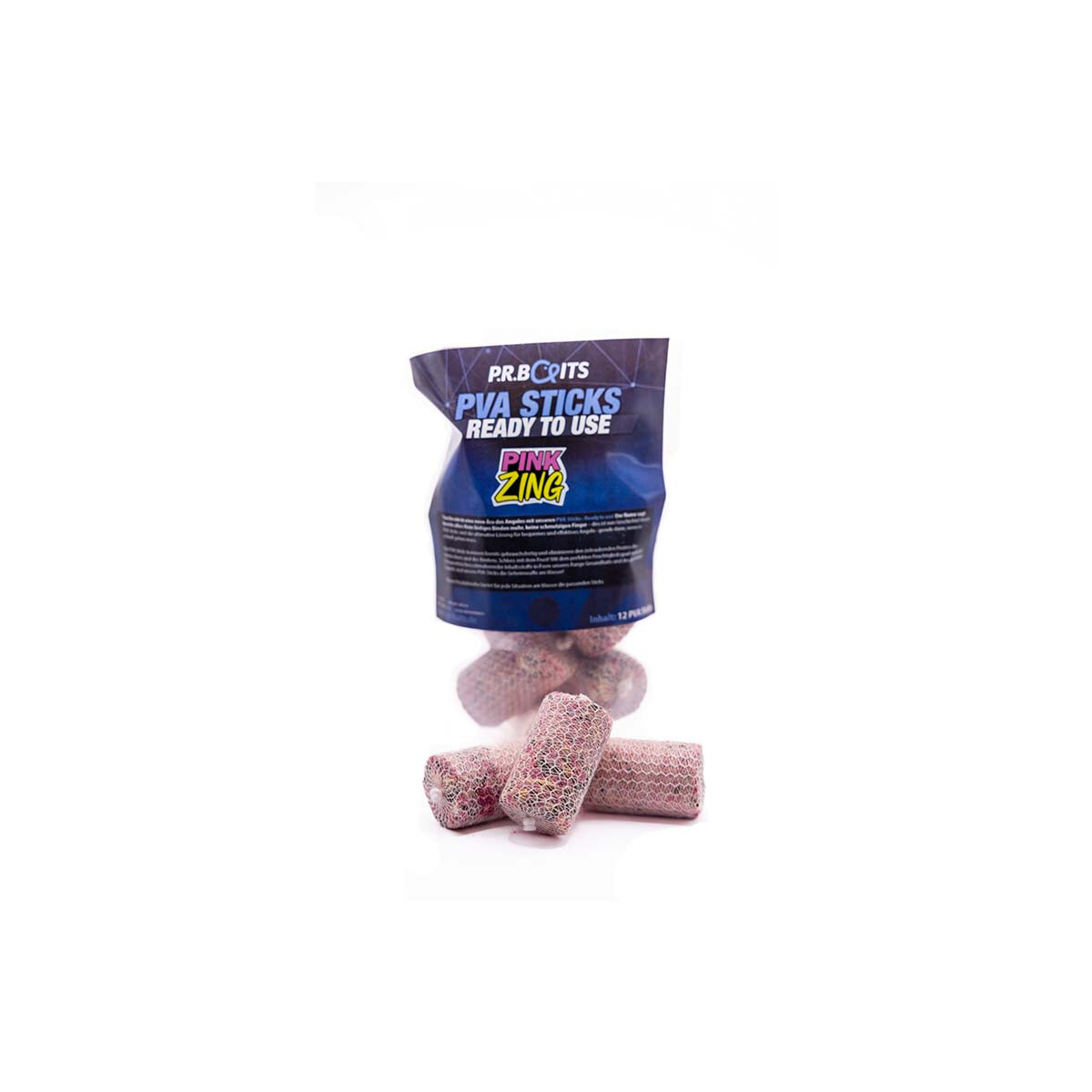 P.R. BAITS PVA Sticks Pink Zing box