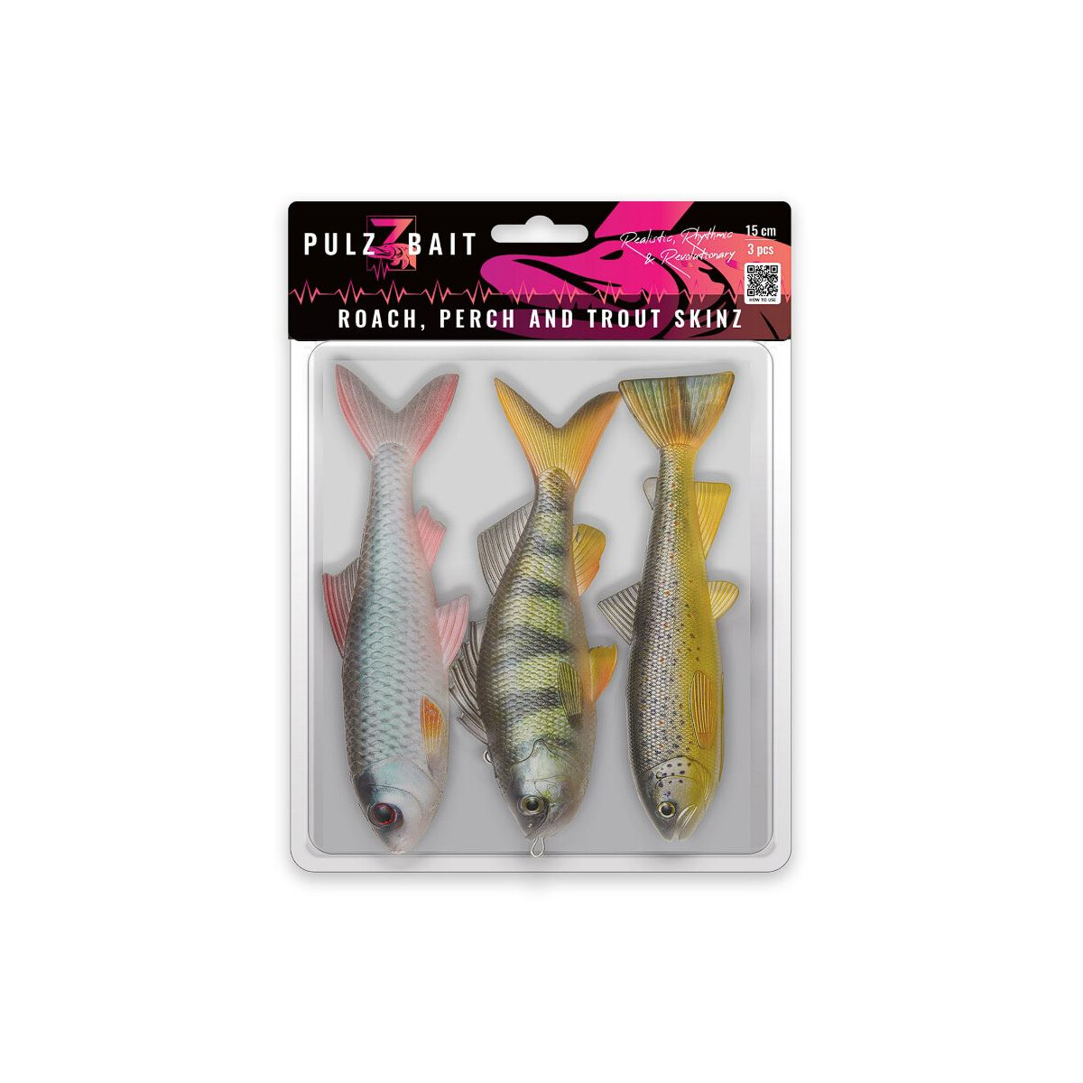PULZ BAIT Roach-Perch-Trout Skinz 15cm 3Pcs (Natural...