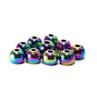TROUT LINE Slotted Tungsten Beads 2mm Rainbow