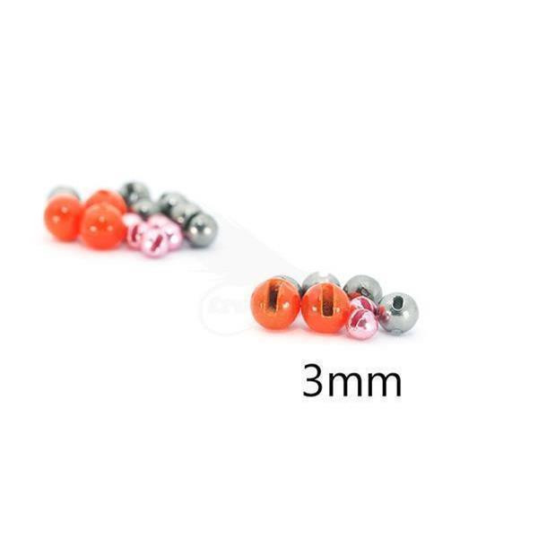 Slotted Colored Tungsten Beads 3mm gold